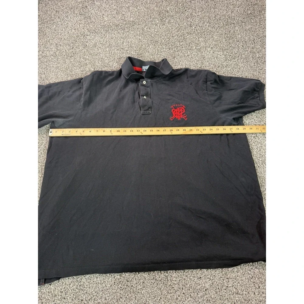 Polo Ralph Lauren Short Sleeve Rugby Polo Shirt Men's Size 3XLT Black